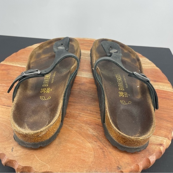 Birkenstock Gizeh leather Thong Sandals - Black, 36 (US 5-5.5) regular width - Picture 4 of 7